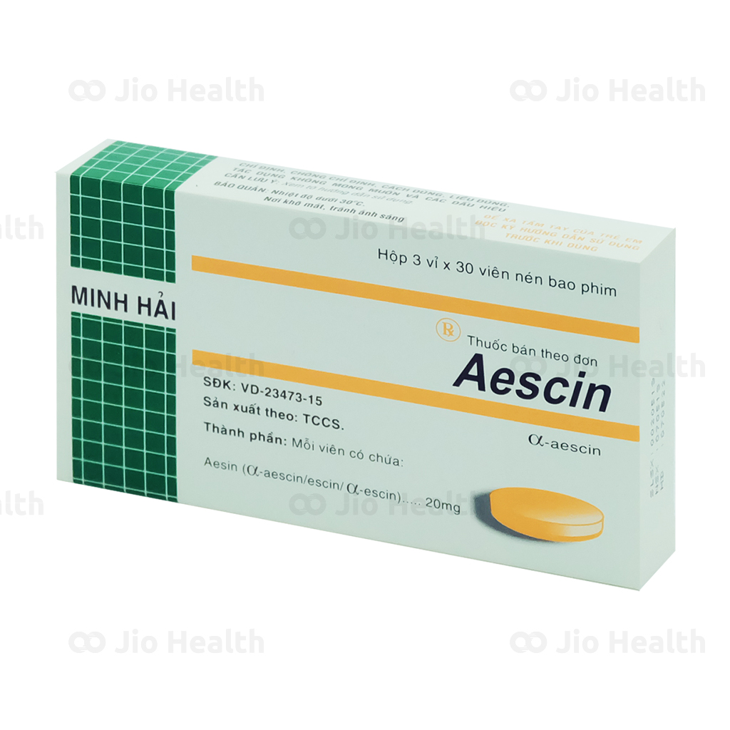 Mua Thuốc Trị Viêm Tĩnh Mạch & Giãn Tĩnh Mạch Aescin 20Mg | Nhà Thuốc Online Jio