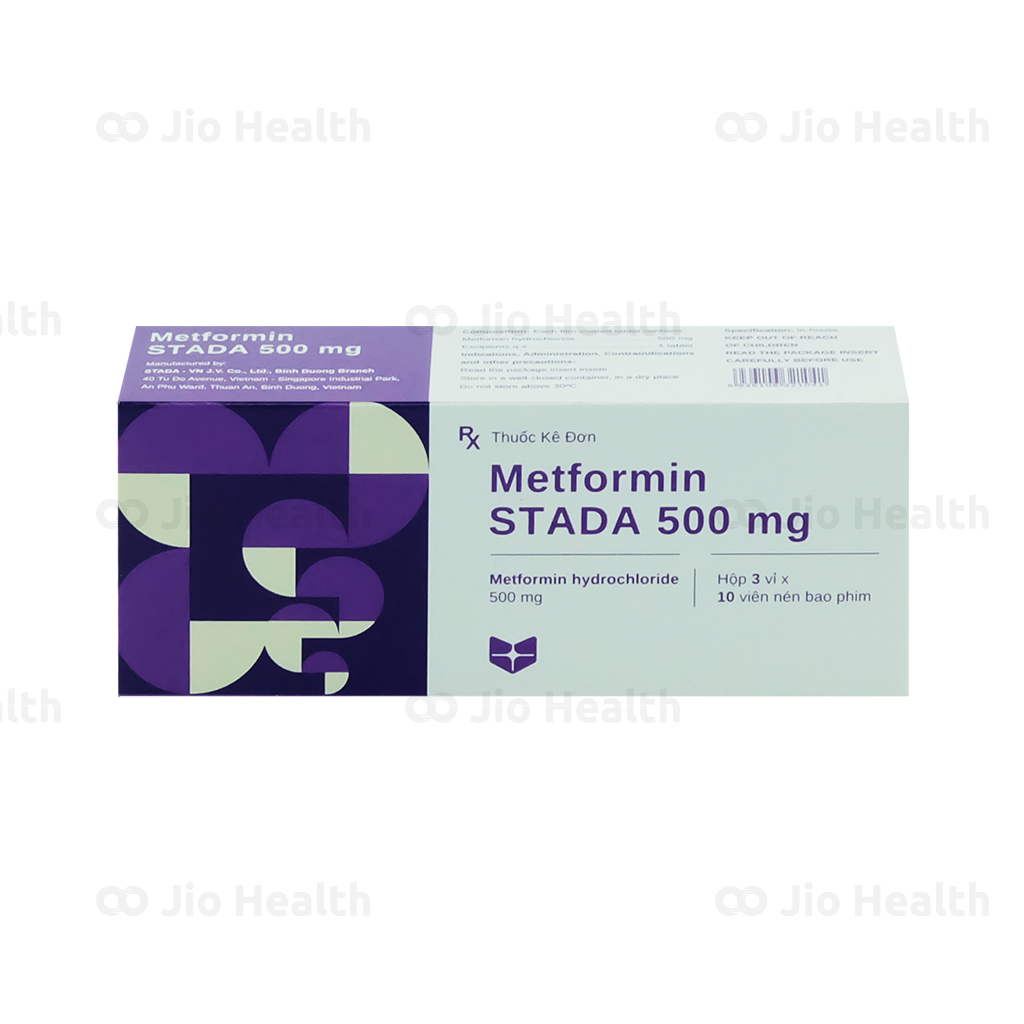 Mua Thuốc Điều Trị Tiểu Đường Metformin Stada 500Mg | Nhà Thuốc Online Jio