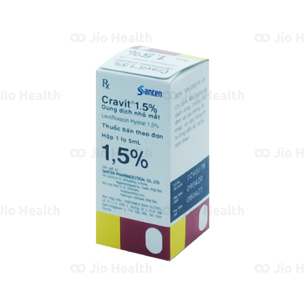 Cravit 1.5% có tác dụng làm giảm viêm và đau rát mắt không?
