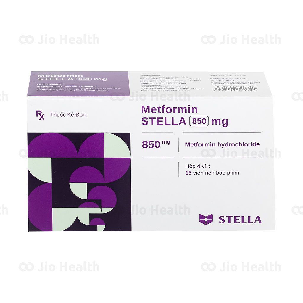 Mua Thuốc Điều Trị Tiểu Đường Metformin Stella 850Mg | Nhà Thuốc Online Jio
