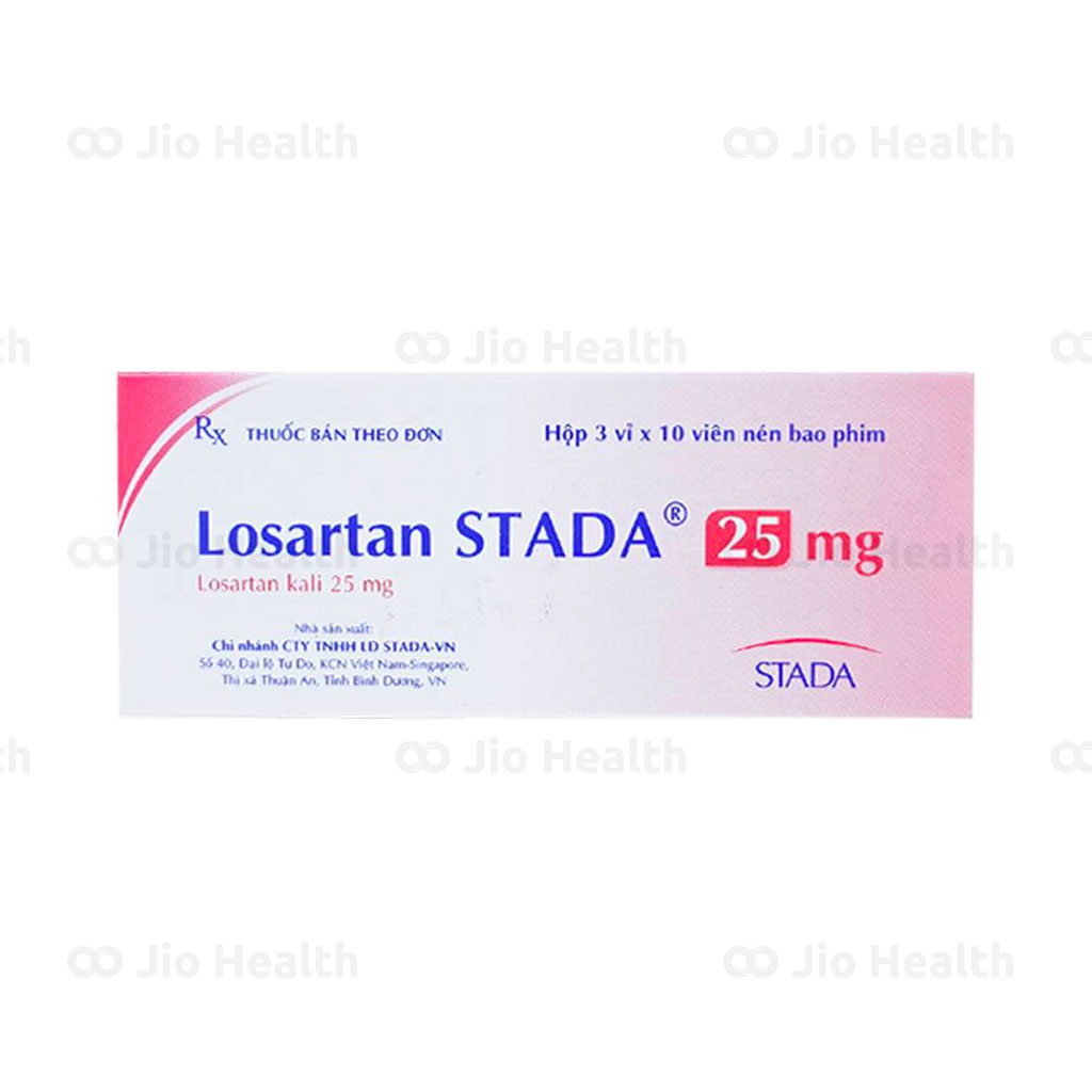 Losartan có tác dụng phối hợp với loại thuốc nào trong điều trị tăng huyết áp?
